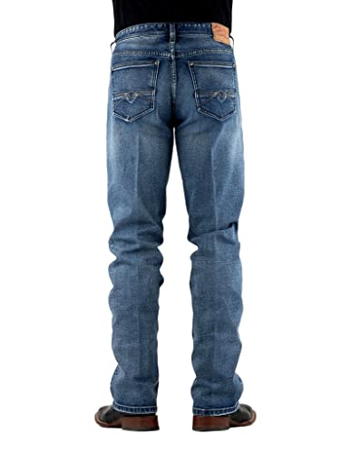 Stetson Western Jeans Mens Straight 35 x 34 Blue 11-004-1211-8003 BU3