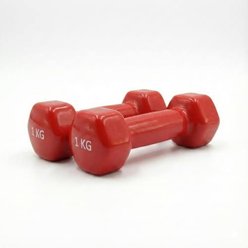 Image of Vinyl Dumbbells (red, 1kg)