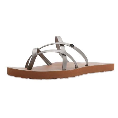 Image of Volcom Women's New School Strappy Flip Flop Flat Slide Sandal