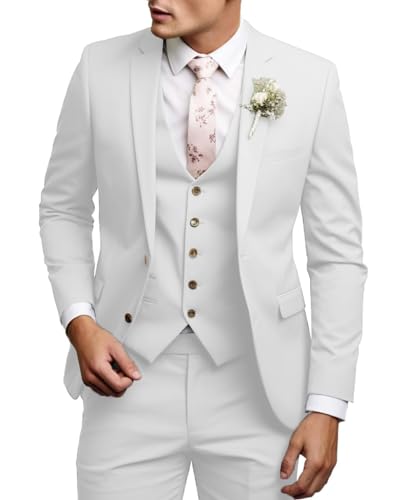 Men's Casual Suit 3 Pieces Slim Fit Wedding Tuxedo Suit Notch Lapel Blazer Vest Pants Formal Business Suits for Men3