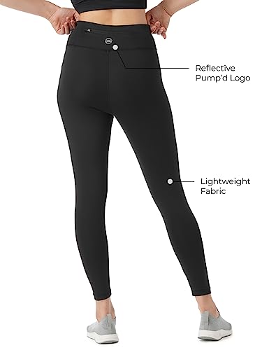 Image of PUMP'D Women's Stretchable Leggings with Back Pocket -Lightweight | Anti-Odor | Squat Proof | Dry Tech | Yoga Pants - Fitness Leggings, Multipurpose Track Pants, Gym Tights, Active Wear Lower
