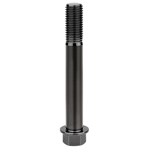 Image of Titanium Bolt M12 30 35 40 45 50 55 60 65 70 75 80 85 90mm Hex Small Flange Head for Motorcycle Car Modification Pack of 4 (M12x90mm Pitch 1.25, Black)