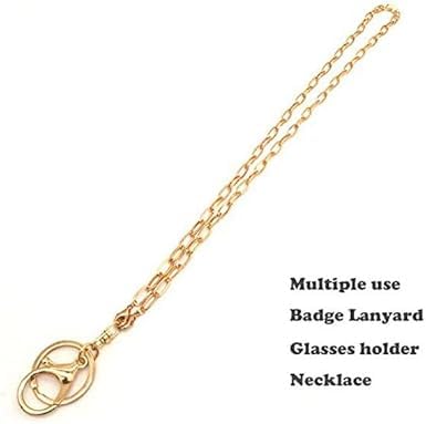 Jowxsx Gold Chain Necklace Lanyards for ID Badges Stylish Key Lanyard for Women Lanyards for Badge Holder Ornaments,Identification Badges and Accessories,Convenient to Carry Easy to Use - Image 4