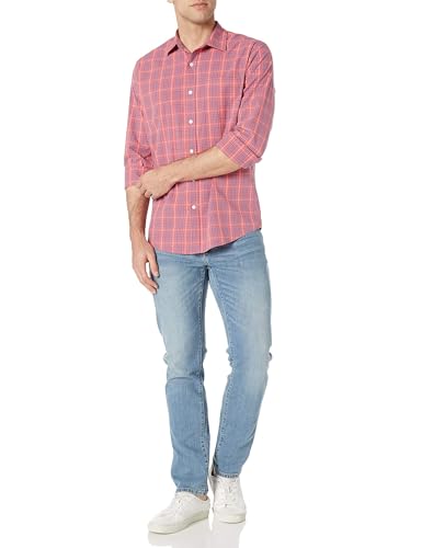 Image of Amazon Essentials Men's Regular-Fit Long-Sleeve Casual Poplin Shirt, Button Front, Business Casual, Collared