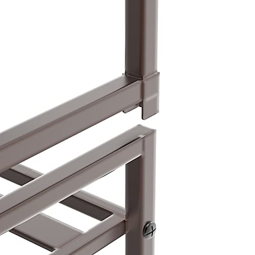 Image of Simple Houseware 3-Tier Stackable Metal Panel Shoes Rack, Bronze