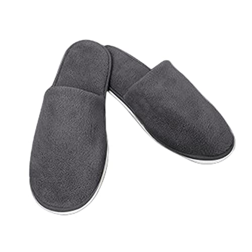 Pantoufles jetables lavables LOTIE en gris foncé pour hôtel et voyage