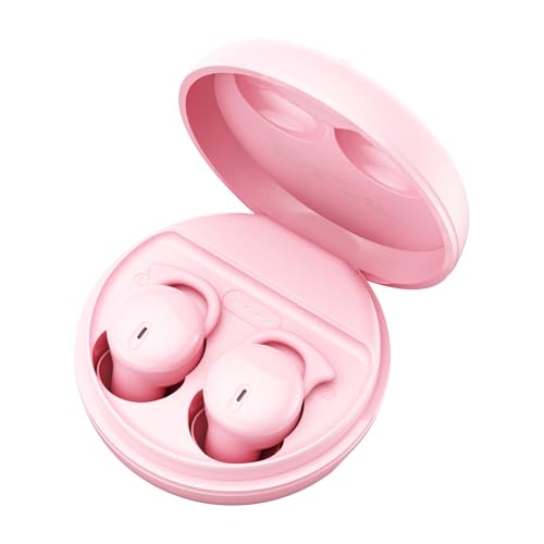Image of Invisible Sleep Headphones, Sleep Earbuds for Side Sleepers, Mini Noise Blocking Sleep Earphones, Bluetooth 5.3 Stereo in-Ear Wireless Earbuds for Sleeping, Working, Pink