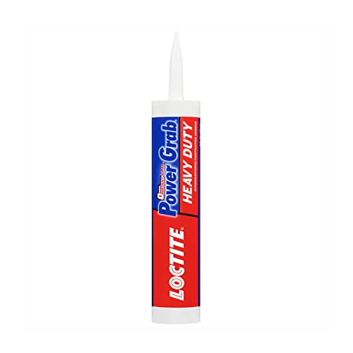 Image of Loctite Power Grab Express Heavy Duty Construction Adhesive, 9 fl oz Cartridge - Versatile Constuction Glue for Wood, Wall, Tile, Foam Board & More (Pack of 12)