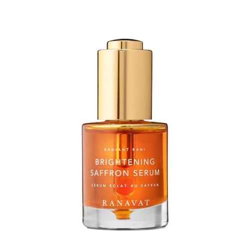 RANAVAT Brightening Saffron Serum - Discoloration Correcting Face Serum Dark Spot Corrector Vitamin C Alternative & Hyperpigmentation Treatment - Leaves Skin with a Healthy Glow (1 oz)
