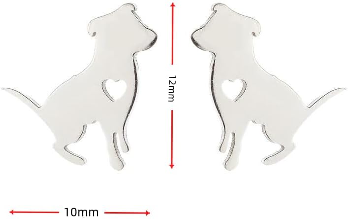 Stainless Steel Cute Tiny Puppy Dog Stud Earrings for Women Girls Dog Lovers Charming Jewelry Gift - Image 4