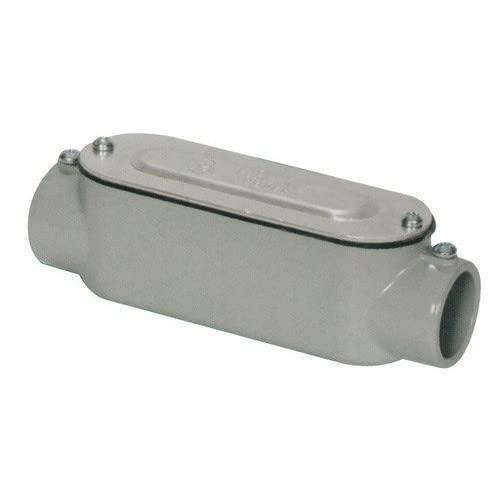 Morris 14230 EMT Set Screw Conduit Body, Aluminum, Type C, Cover and Gasket, 1/2