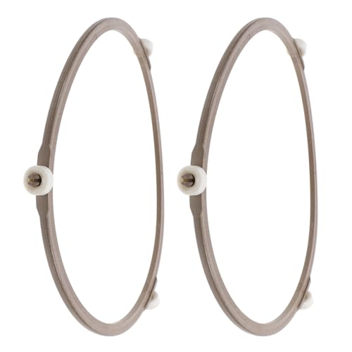 SAFIGLE Anillo de Soporte Giratorio para Microondas 189 CM 2 Unidades Blancas Soporte Circular para Plato de Horno Compatible Bandejas Giratorias Repuesto Fácil y Resistente para