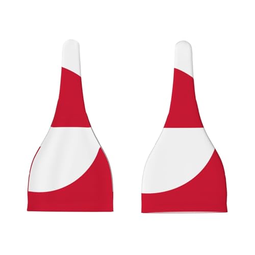 Newborn Baby Hat, Greenland Flag Print Soft Top Knot Beanie Cap, Cute Baby Headwear for 0-6 Months Black3