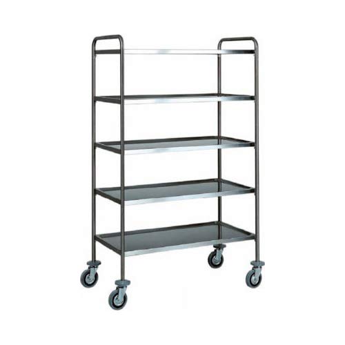 Carrello servizio 5 piani albergo inox 100 kg cm 110x60x170 RS0396