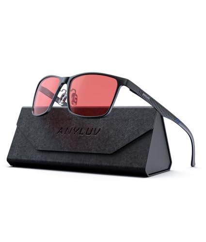 Image of ANYLUV Blue Light Blocking Glasses Men, Al-Mg Metal Computer Gaming