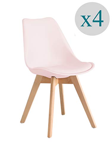 Aryana Home Lot de 4 chaises nordiques Scandi