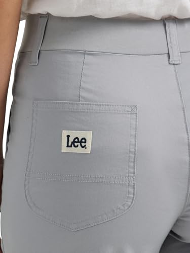 Lee Women's Ultra Lux Comfort with Flex-to-Go Utility Skimmer Capri Pant Material Gray 14