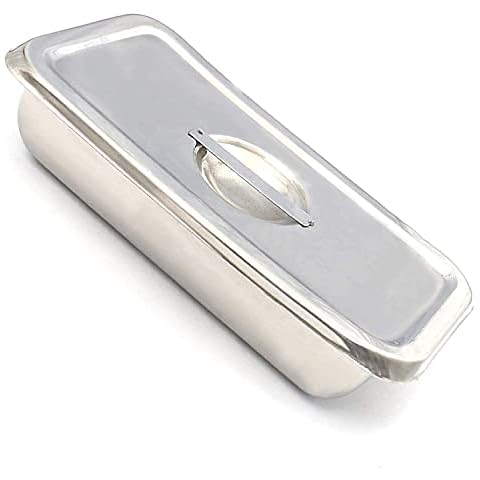 Laja Imports Instrument Tray with Cover, 9"X5"X2" Stainless Steel for Educational Use Cover
