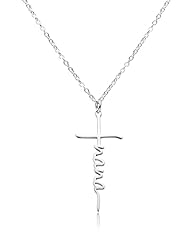 4.Nana Letter Cross Necklace