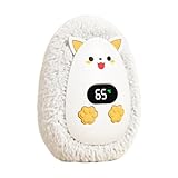 predolo Plush Hand Warmer Practical Quick Heating Birthday Gift Soft Pocket Hand Warmer Winter for Home Office Hunting Travel Camping, White