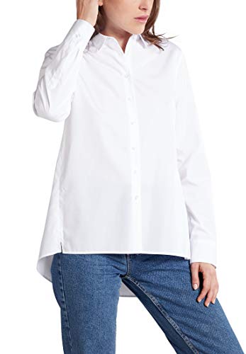 ETERNA Comfort Fit Bluse Langarm Hemdkragen weiß Größe 46