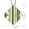 Shamrocks Irish Flag Clovers 3 PCS Car Air Freshener Hanging Aromatherapy Tablets Automotive Ornament for Auto Room Bathroom Bedside Rhombus #1