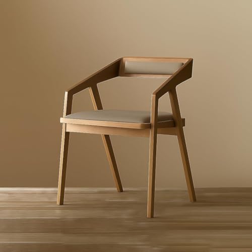 Image of Genuine Decor Solid Sheesham Bar Chair Modern Furniture Off Games Wooden High Chair Pu Leather Chair Cushion for Kitchen | Living Room | Office | Cafe (Grey Set of 1)