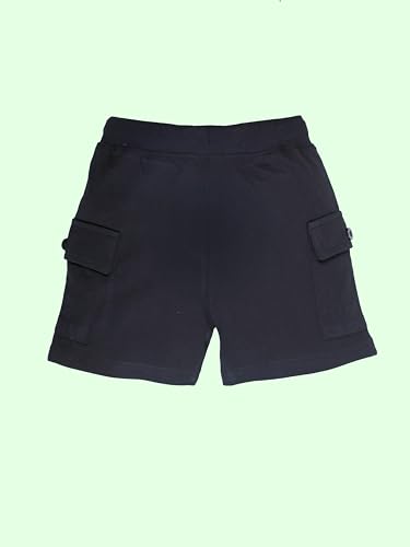 Image of KiddoPanti Boys 100% Cotton Knitted Above Knee Length Basic Cargo Shorts