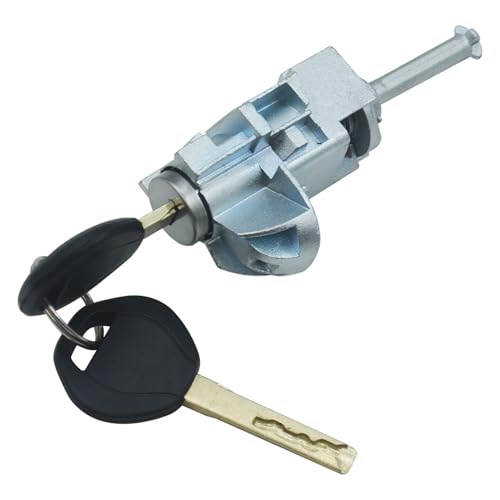 Kalunfex Cilindro de bloqueo de puerta delantera izquierda con 2 llaves para Serie 3 E46 51217019975 Bombín Cerradura 7019975 Para vehículos con volante a la izquierda