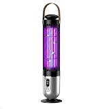 FanFuGuo® Lampe Anti Moucherons Anti Moustique Mouche Rechargeable, Lampe UV et veilleuse 2 en 1 avec capteur crépusculaire, Anti Insectes Volants Tue Mouche Electrique Intérieur et extérieur (Black)