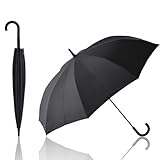 マーナ (marna) Shupatto アンブレラ 傘 メンズ レディース 雨傘 長傘 ボタンレス シュパット 男女兼用 晴雨兼用 16本骨 ギフト プレゼント ブラック 62cm S499BK