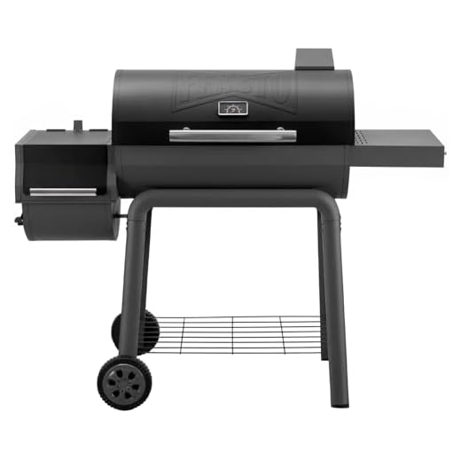 Feasto BBQ Charcoal Grill with Offset Smoker Grill and Side Table, 30-In Heavy-Duty Outdoor BBQ Grill with 832 Sq. In. Cooking Space for Outdoor Barbecue in Backyard, Patio and Parties, Black