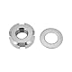 YINETTECH 1 Stück Fahrrad-Metall-Schwingenachsmutter Hinter der Achsmutter Spindelmutter Zwischenwellenmutter Kompatibel mit Surron Light Bee-Schwinge 22 X 10 X 8 Mm (Silber)
