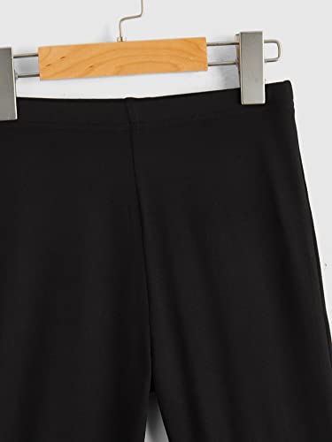 Image of WDIRARA Girl's Flare Pants High Waisted Elastic Waist Bell Bottom Casual Pants