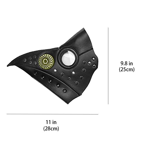 CreepyParty Maschera da dottore della peste, nera