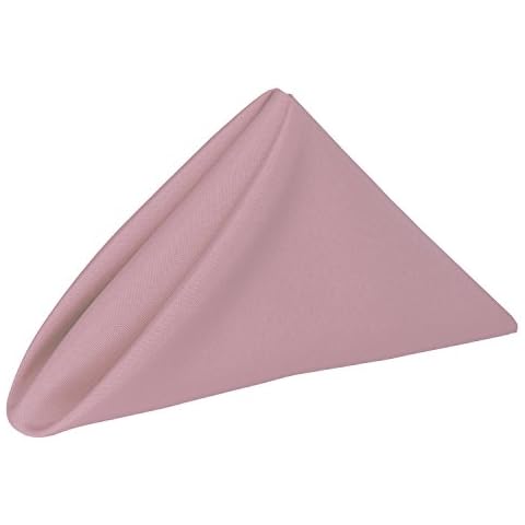 Ultimate Textile -10 Dozen- 17 x 17-Inch Polyester Cloth Napkins, Dusty Rose Pink Cover