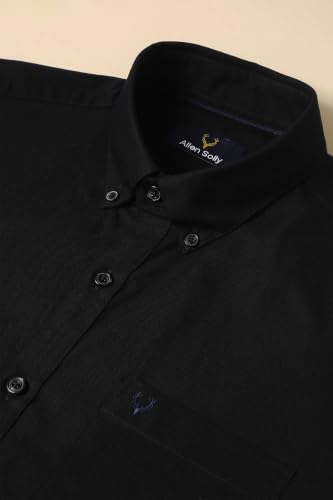 Image of Allen Solly Men's Cotton Buttoned Down Shirt | Classic Fit, Soft Breathable Fabric, Smart Casual & Office Wear