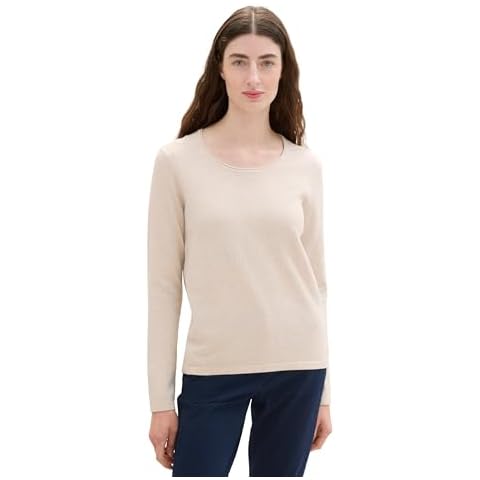 TOM TAILOR Women's Crew Neck Pullover Sweater Cover