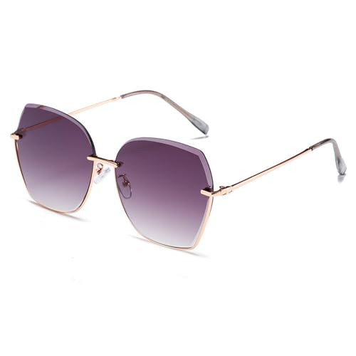 Lunettes de soleil anti-éblouissement sans monture avec protection UV femme