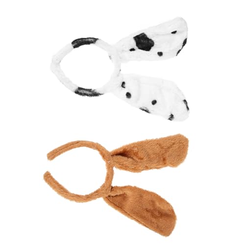 SAFIGLE 2Pcs Dalmatian Dog Ears Headbands Adorable Headpiece for Parties Costume Events and Fun Celebrations Lightweight and Comfortable Hair Hoops