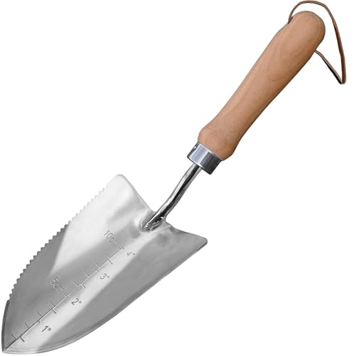 GREBSTK Gardening Shovels Stainless Steel Transplanter Garden Trowel Depth Marker Measurements Shovel Weeding Tool