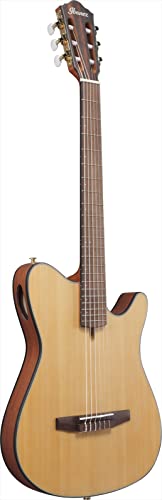 Image of Ibanez FRH10N Thinline Nylon Acoustic-electric Guitar - Natural