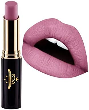 EDA Luxury Beauty Ultimate Glamorous ROYALE Intense Lip Color Sexy Smooth Velvet Rouge Dramatic Perfect Volume Full Coverage Glamour Pastel Super Glam Fashion Luxe Creamy Matte Lipstick (ICONIC)
