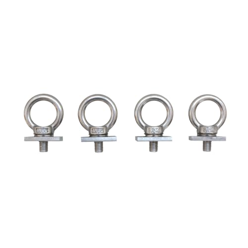 Image of MaxxHaul 50844-4 Pieces Stainless Steel Tie Down Anchor Points for 50616 64-inch Platform Rack