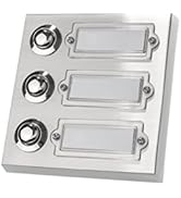 Campanello Da Esterno In Metallo Cromato - Con Targhetta Personalizzabile - Pulsante Resistente Alle Intemperie - Foto 12