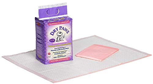 Image of MidWest Homes for Pets Dry Paws Training and Floor Protection Pads, 30-Count, Pink, 23 5 /8 inch x 17 3 /4 inch