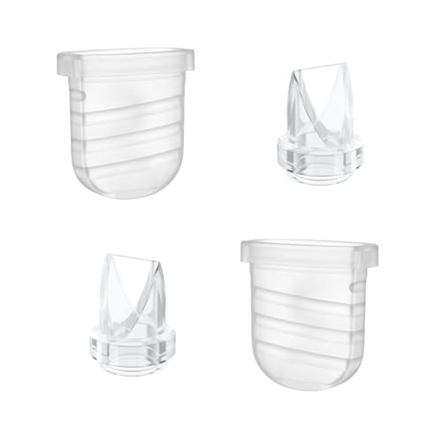 Image of 4Pcs Duckbill Valves Silicone Diaphragms Compatible with Lansinoh Discreet Duo, Eufy S1 Pro /S1 /E10, Nuliie S32 Breast Pump Replacement Pump Parts Accessories