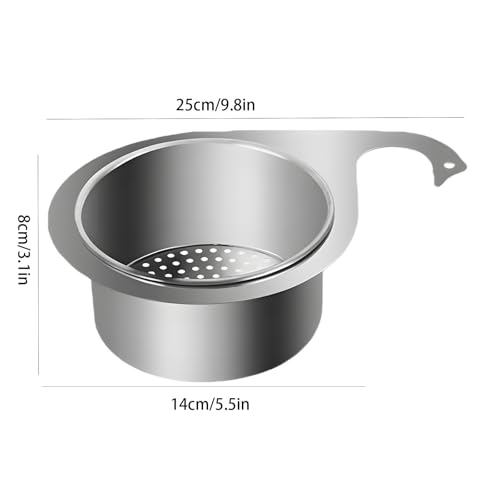 Colador de acero inoxidable para fregadero de cocina miniatura 3