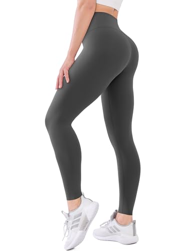 Image of High Waisted Leggings with Pockets for Women Buttery Soft Full Length Capri Workout Yoga Pants Compression Pants