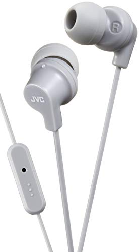 JVC HA-FR15-H-E - Auriculares en la oreja con control remoto y micrófono, Gris